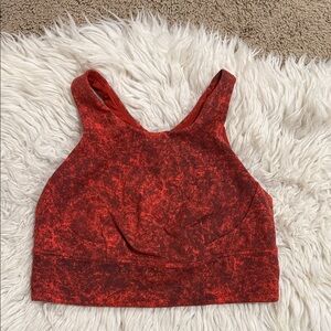 LULULEMON Wunder Train Longline Bra
Denim‎ Wash Print Autumn Red Black Size 10